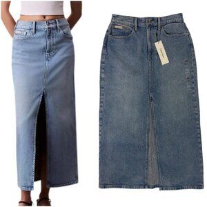 Calvin Klein Maxi Denim Skirt Women’s Size 8 / 29 Blue High Waist Long Jean Skir